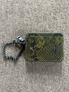 Coach Green Snake Print Wallet